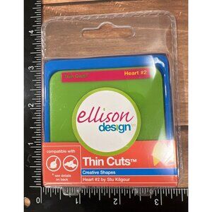 Sizzix 22165 Ellison Thin Cuts Heart #2 Die For Creative Shapes Stu Kilgour